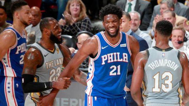  恩比德统治内线76人客场掀翻骑士豪取六连胜